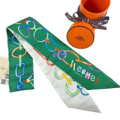 2382 【未使用品】 Hermès HERMES エルメス ツイリー シルク スカーフ ド・レ・ブックル DO RE BOUCLES