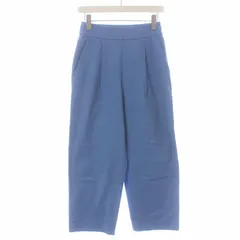 ボールジー BALLSEY トゥモローランド コットンキュプラストレッチ フロントタッククロップドパンツ テーパード 34 XS 青 ブルー  11048104705 /AT23 - メルカリ