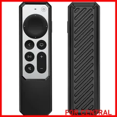 【特価】ProCase Apple TV 4K リモコンケース 2021 、シリコンカバー 滑り止め 耐衝撃 汚れ防止 コントローラー保護カバー、Siri Remote Controller 2世代にも対応 - ブラック