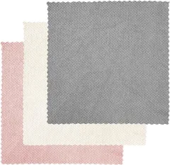 Angel's Closet ふきん マイクロファイバー 拭きあとが残らない 布巾 超吸水 食器拭き クロス 毛羽が残らない キッチンクロス 台布巾 キッチンタオル(ホワイト、グレー、ピンク 各色1枚ずつ,  30cm x 30cm)