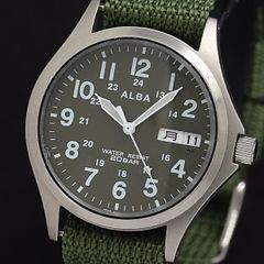 腕時計 SEIKO セイコー ALBA アルバ 7N43 全面蓄光 ミリタリー - メルカリ