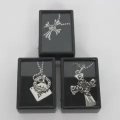 メンズ ネックレス 3個セット 十字架 クロス ボールチェーン