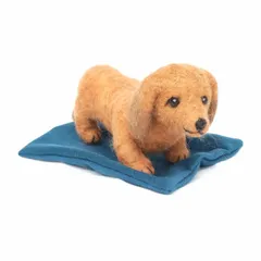 羊毛フェルトのミニチュアダックスフンド