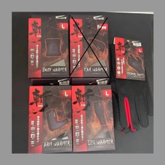 【新品未使用品】 防寒小物4点セット アームカバー レッグウォーマー 腹巻き 手袋  ユニワールド まとめ買い