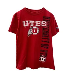 Champion 半袖 プリントTシャツ S レッド チャンピオン カレッジプリント 古着卸 アメリカ仕入 a704-5380