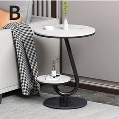 コーヒーテーブル カフェテーブル ベッドサイドテーブル ソファテーブル サイドテーブル スレート天板 北欧 シンプル モダン おしゃれ 円形 インテリア コンパクト リビング コーヒーテーブル 寝室 書斎 ブラック