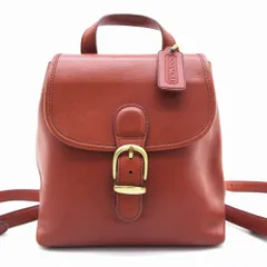 コーチ COACH オールドコーチ リュック ハンドバッグ クラブタンレザー 2WAY ブラウン ゴールド金具 レディース 101-79 【中古】