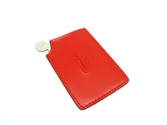 ■美品■ COACH コーチ レザー ミラー ハンドミラー 鏡 手鏡 レッド系 DJ3920のサムネイル