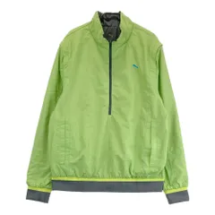 サイズ：L PUMA GOLF プーマゴルフ  リバーシブル2wayハーフジップ 長袖ブルゾン  グリーン系 [240101413878] ゴルフウェア メンズ ストスト