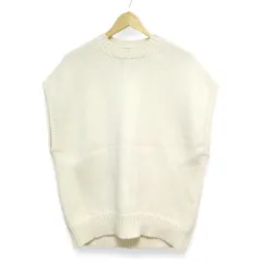 未使用 BLAMINK ブラミンク ウール×カシミア 3G ベスト ジレ ノースリーブ ニット セーター カットソー 7918-199-0093 38 オフホワイト レディース 古着 中古 BLAMINK 未使用 ブラミンク ウール×カシミア 3G ベスト ジレ