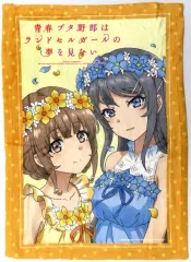 【中古】抱き枕カバー・シーツ・ブランケット 桜島麻衣＆梓川花楓 ブランケット 「Blu-ray/DVD 青春ブタ野郎はランドセルガールの夢を見ない 完全生産限定盤」 Amazon.co.jp購入特典
