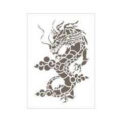 E ドラゴン 竜 龍 ステンシルシート 型紙 テンプレート - メルカリ