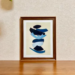 新品☆額縁付アートポスター☆Rob Delamater（ロブ・デラメーター）☆版画☆抽象画☆デザイン☆SEA FORMS IV☆547