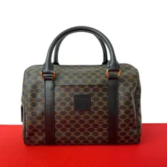 美品CELINE マカダム柄 ボストンバッヌメ革良い色ツヤの傷の無い美品 本革 美品 CELINE セリーヌ マカダム 柄 ハンドバッグ ボストンバッグ