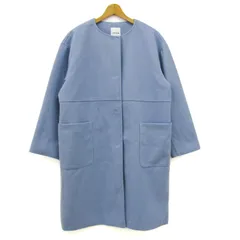 レプシィム ノーカラーコート ロングコート アウター レディース Freeサイズ ブルー LEPSIM 【中古】