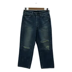 マディソンブルー　サルエル　デニム　00 ダメージ加工 MADISON BLUE マディソンブルー 22AW CRASHED SAROUEL PANTS