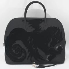 【期間限定販売1/23まで】本日最終日です！！　HERMES　エルメス　ボリード　1923　シメール・ドラゴン　45　トゴ　ベルベッド　ハンドバッグ　ブラック　シルバー金具　Y刻印