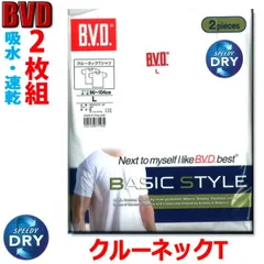 【メール便送料無料】 B.V.D. クルーネック Tシャツ 2枚組 Ｍ・Ｌ メンズ 紳士 BVD ＃Q1 28-NB203[M便 1/1]