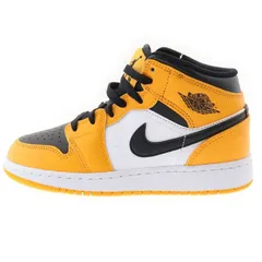 NIKE (ナイキ) GS AIR JORDAN 1 MID TAXI ウィメンズ エアジョーダン 1 タクシー ミッドカットスニーカー ブラック/イエロー US4Y/23cm 554725-701