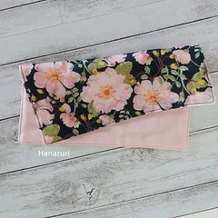 ハンドメイドガーゼハンカチリバティ（ドーセットローズ）ピンク