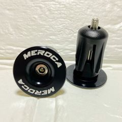 MEROCA バーエンドキャップ ブラック(ロードバイク 、マウンテンバイク、クロスバイク)