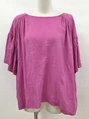 クロス＆クロス Cloth＆Cross リネンブラウス F パープル系 2508WS098