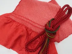 【一輝堂】リサイクル着物 和装小物 帯締め帯揚げセット 振袖用 総絞り 帯締 帯揚 25w09-11875