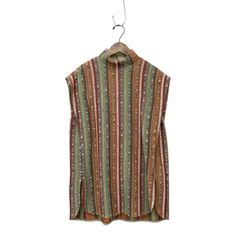 未使用品 Mame Kurogouchi マメクロゴウチ Raschel Stripe Jersey High Neck Top ラッセルストライプニットトップ ベスト 2 MM23SS-JS050