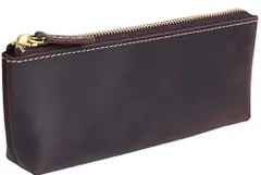 こげ茶 [亀登鞄製作所] ペンケース 筆箱 本革 大人 大容量 メンズ レディースYKKファスナー (こげ茶)