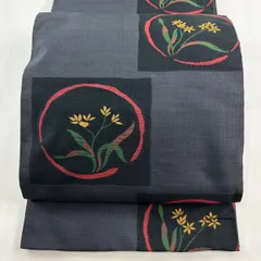 新品 袋帯 名品 木屋太 落款 幾何学 緑 六通 正絹 袋帯 名品 木屋太