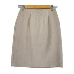 極美品 NOLLEY'S ノーリーズ プレーン オールシーズン スカート ウール/ポリエステル アイボリー レディース 4T 36【古着】【中古】【送料無料】