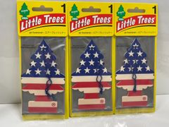 新品　リトルツリー LittleTrees 芳香剤 エアーフレッシュナー スターズ&ストライプス 1枚入り 吊り下げ式 　3個
