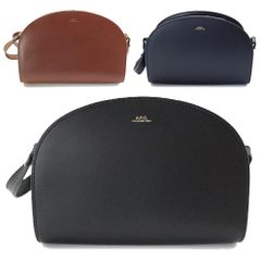 A.P.C. APC アーペーセー ショルダーバッグ レディース DEMI LUNE デミ ルーン クロスボディバッグ ハーフムーン 半月型 スムースレザー PXAWV F61048 (ec)