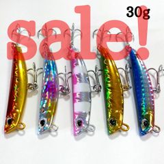 後方重心メタルジグ30g 5個セット　fi　lipper30 ヒラメ、マゴチ