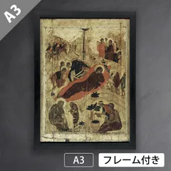 アンティーク宗教画　イコン　全能者ハリストス　パントクラトール　骨董品 アンティーク宗教画 イコン 全能者ハリストス パントクラトール