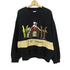 カステルバジャック スウェット トレーナー トップス Jean Charles de Castelbajac sport メンズ 4サイズ 黒 JC de CASTELBAJAC 【中古】