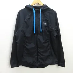 G■アンダーアーマー/UNDER ARMOUR アーマーフリース マックス フルジップ フーディー/1368935【XL】黒/men's/17【中古】■