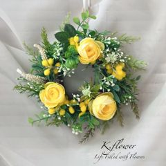 陽春〜ミモザとアネモネのスワッグ〜 陽春〜ミモザとアネモネのスワッグ〜