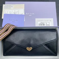 K208 ポールスミス Paul Smith レディース ラブレター ニつ折り長財布 レザー ブラック ポール スミス 財布 牛革 ブラック黒