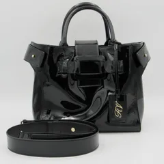 Roger Vivier ロジェヴィヴィエ ピルグリムドジュールスモールバッグ ブラック エナメルレザー 2wayバッグ ハンドバッグ ショルダーバッグのサムネイル