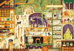 エポック社 300ピース ジグソーパズル イラスト/アート 西村典子 魔法使いの部屋 (26×38cm) 28-036s のり付き ヘラ付き 点数券付き EPOCH