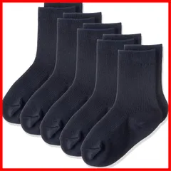 5足組 吸水速乾 抗菌防臭 ガールズ 通学 スクールソックス【クルー丈】 [フクスケ]