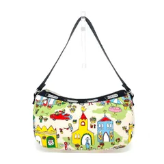 美品 LeSportsac レスポートサック ハッピーヴィレッジ アクセサリーポーチ ベージュ ナイロン レディース　240001129262