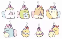 【中古】キーホルダー 全8種セット 「すみっコぐらし 天使なえびてんアイドル ラバーチャーム」