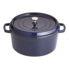 STAUB La Cocotte】フルールドリス グランブルー 24cm - メルカリ