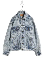 【お得なクーポン配布中!】 90s USA製 リーバイス 70507 0219 ケミカルウォッシュ デニム ジャケット メンズ M / オールド ジージャン ジャンパー トラッカー ブルゾン