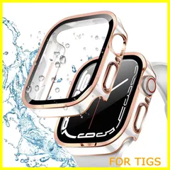 【新着商品】AIYYXX Apple Watch ケース アップルウォッチ カバー 40mm 44mm 41mm 45mm対応 3D直角エッジ 超薄型 PC+ガラス素材 高透過率 キズ防止 簡単に取り付け・取 全面保護 apple watch seカバー(44