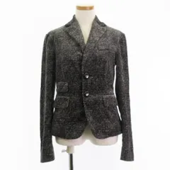 ディースクエアード DSQUARED2 テーラード ジャケット シングル 2B ベルベット 総柄 コットン ブラック 38 アウター 秋冬 ■GY06のサムネイル