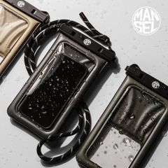 マンセル IP68 防水ケース 水中撮影 海 海水浴 プール フェス キャンプ アウトドア お風呂 防水携帯ケース 防水ポーチ 完全防水ケース 防水携帯入れ 完全防水 小物 スマホ スマートフォン ショルダー iphone android mansel 001