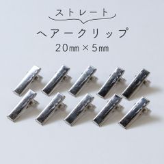【10個セット】 ヘアクリップ 20mm×5mm 小さい 軽い 便利 シルバー ヘアアレンジ ミニクリップ ヘアアクセサリー